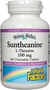 Naturlige faktorer suntheanine L- Theanine 100 mg - Helbreds supplement til rolig Outlook - L- Theanine supplement understøtter afslappende søvn & hjælpemidler mod Drowsiness - 60 tyggetabletter (30 Servere)