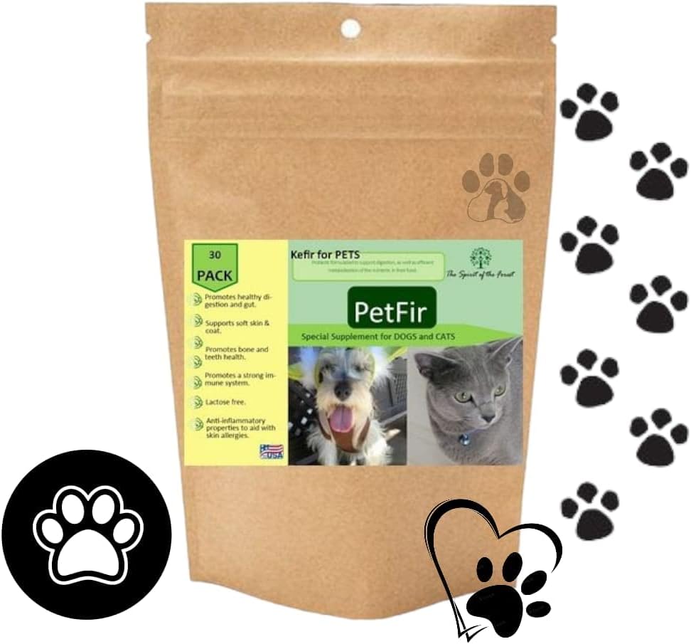 Petfir Pack Kefir til hunde og katte Supplement Kæledyr probiotiske hund avancerede probiotiske formel til hund (50 gr)