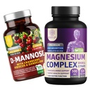 Number One Nutrition N1N Premium Magnesium Complex [500mg] High Absorption and D-Mannose [1350mg with Cranberry & Hibiscus], Non-GMO and Gluten-Free, 2 Pack Bundle