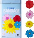 BioSwiss Kids Bandages, Blomster Formet Self Adhesive Bandage Set, Latex Free, Steril Sårpleje, 50 Greve