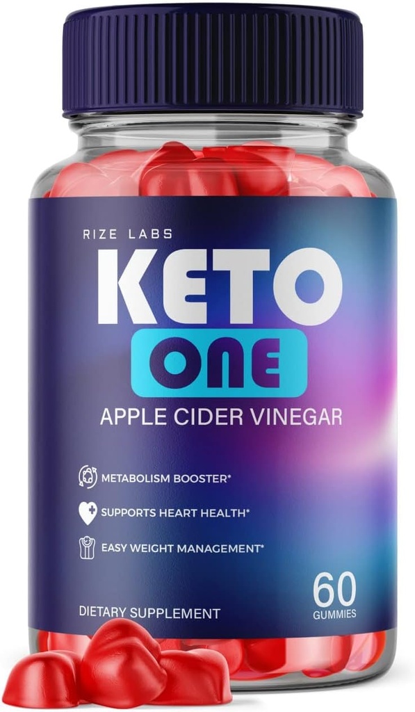 rize laboratorier - Keto One ACV gummies for weight loss - Apple Cider Vincipes - Advanced Energy Formel Supplement til Burn Belly Fat (60 gummies)