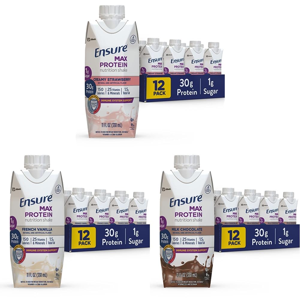 Sikre Max Protein Nutrition Shake, 11 fl oz, 12 greve & Max Protein Nutrition Shake, 11 fl oz (pakke med 12) & Max Protein Nutrition Shake med 30 g protein, 1 g sukker, 11 fl Oz (pakke med 12)