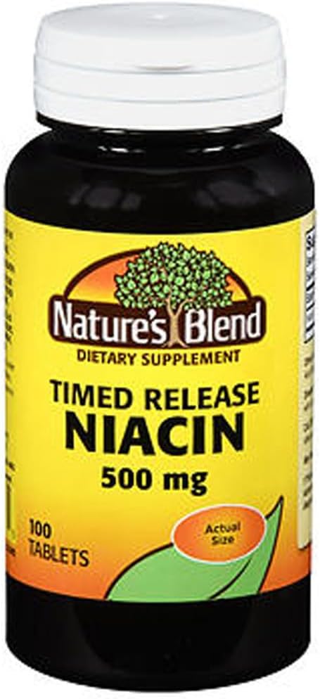 Nature's Blend Niacin Timed Release 500 mg 500 mg 100 Tabs