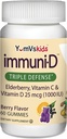 ImuniD Elderberry Gummies for Kids by Yumvs Mezzogiorno 124; immunforsvar, C-vitamin & D-vitamin 124; Komplet immunsystem Support 124; Natural Berry Flavor Chewables- 60 Greve 124; C-vitamin og D for børn