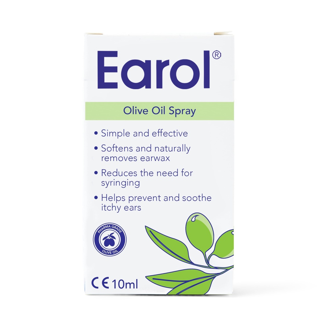 Earol Olivenolie Natural Ear Wax blødgøringsmiddel naturligt Fjernelse Effektiv Spray