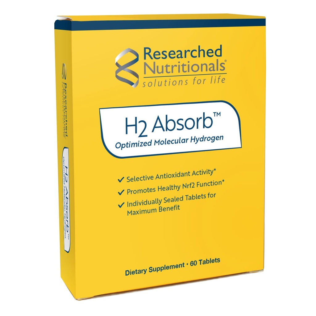 Forsøget næringsstof H2 Absorb Molekylære brint tabletter - Instant Hydrogeneret vand & antioxidant supplement - Foryngende drik at fremme energi & sund aldring (60 tabletter)