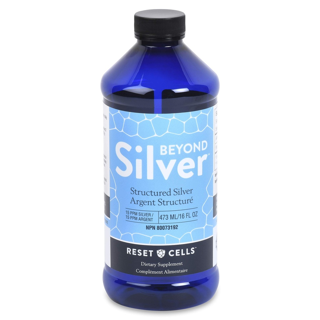 Ud over sølv struktureret sølv løsning - 15ppm - 16oz - Pure kolloid sølv væske til immunforsvar - Alkalisk sølvvand Kosttilskud