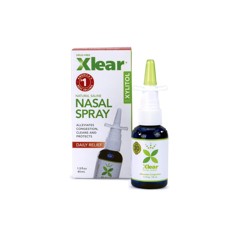 Xlear Natural Nasal Spray med Xylitol, 1,5 fl oz (pakke med 2)