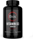 Dulàc - D3- vitamin 4000 IE tillæg, fremmer Calcium & Phosphorus Absorption, understøtter knogler, tænder, muscles & immunsystem, 365 tabletter, Lavet i Italien