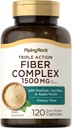 Piping Rock Fiber Complex Supplement- 124; 1500mg - 124; 120 Kapsler - 124; Triple Action Pills - 124; med Psyllium, Oat Bran, og Apple Pectin - 124; Non- GMO, Gluten Free