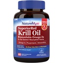Krill Oil 1000 mg Softgels, Krill Oil Omega- 3s, EPA, DHA, Astaxanthin & Phospholipider, 60 Count (Pack of 1), Non- GMO, No Gluten, Made in The USA