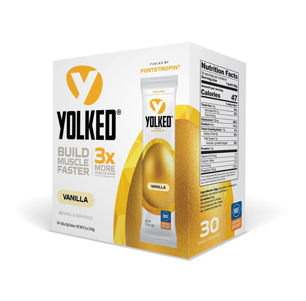 YOLKED - NSF- Certified Muscle Building Supplement - Hjælp øge Lean Muscle, Reducer muskeltab, og forbedre inddrivelse med Fortetropin, 30 Servere