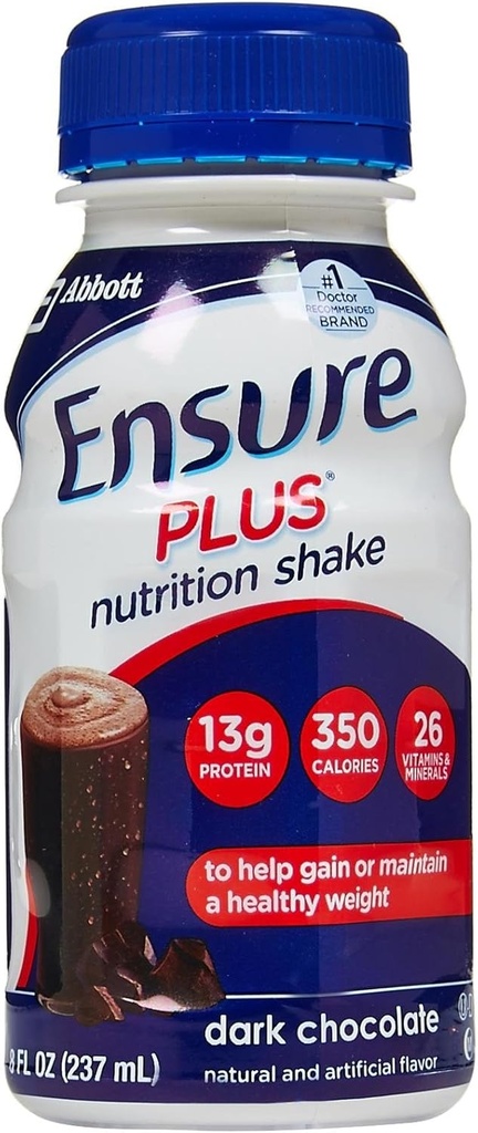 Sikre Plus Nutriton Shake mørk chokolade - 6 PK