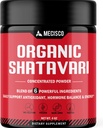 6in1 Shatavari Powder Organic - Blended with Shatavari Root, Bacopa Monnieri, Ashwagandha Root, Vitex Berry, Fenugreek & Black Pepper - Understøtter foryngelse, fremmer energi & Vitality - 4 Oz