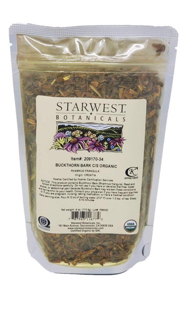 Organic Buckthorn Bark C / S