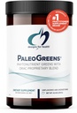 Design for sundhed PaleoGreens - Over 90% Organic Super Green Shake Powder med grøntsager, bær, enzymer + antioxidanter - Non- GMO Drink Mix, Unflavored + Usødet (30 Servere / 270g)