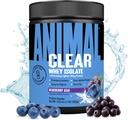 Clear Whey Isolate Protein Powder - Nem at Digest og Mix, 5g BCAA, Delicely Juicy, Forfriskning Anytime Drink til mænd og kvinder, Blåbær Acai 125g (5 Servere)