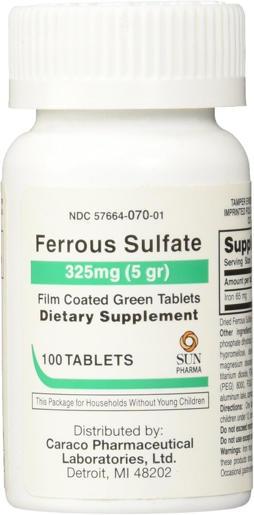 Ferrosulfat- jerntilskud Tablets, 100 Tæl
