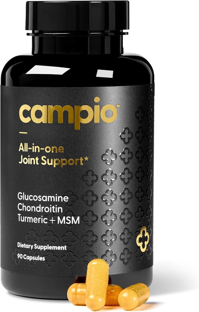Glucosamin Chondriotin MSM All- in- One Joint Support Gurkemeje, Hyaluronsyre, Boswellia, Ginger Root, Bamboo, BioPerine, Black Pepper, Understøtter fælles sundhed og fleksibilitet 90 Greve