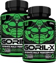 Testosteron Booster supplement til mænd - Goril X Workout Male Enhancing piller 1000mg - Øge størrelse, Styrke & energi - med Horny Geat Weed, Tongkat Ali & Tribulus Terrestris - 60 kapsler (2pk)