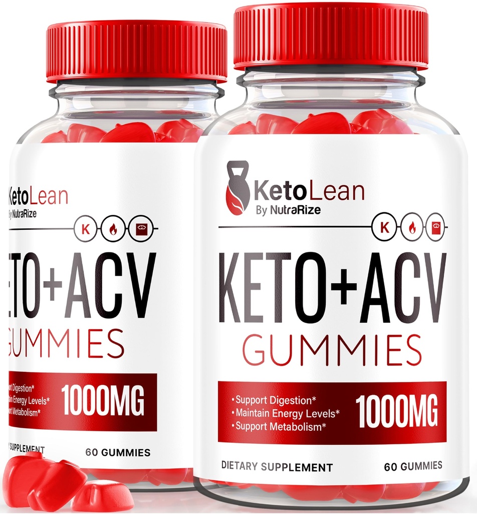 (2 Pack) Keto Lean Keto ACV Gummies, Keto + ACV Gummies, All Natural Apple Cider Vinagar 1000MG, ACV Keto Gummy Supplement, Keto Vitamin, Official Keto Plus ACV, KetoLean Anmeldelser (120 Gummies)