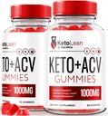 (2 Pack) Keto Lean Keto ACV Gummies, Keto + ACV Gummies, All Natural Apple Cider Vinagar 1000MG, ACV Keto Gummy Supplement, Keto Vitamin, Official Keto Plus ACV, KetoLean Anmeldelser (120 Gummies)
