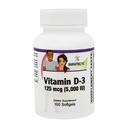 BariatricPal D-3 125mcg (5000 IE) - Easy Swallow Vegetarisk Softgel (100ct Flaske)