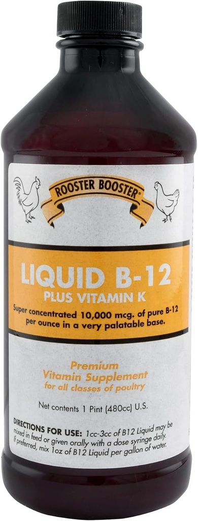 Rooster Booster B- 12 Væske, 16 - Ounce