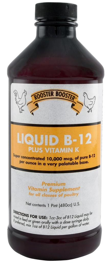 Rooster Booster B- 12 Væske, 16 - Ounce
