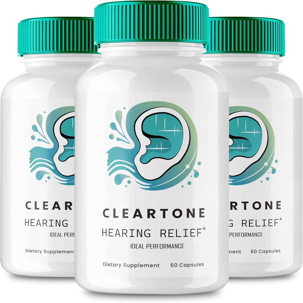 Cleartone Tinnitus Relief til Ringende Øre Kapsler, Cleartone Øre Pills supplement, Clear Tone Tinnitus Behandling, Calming Øre Ringning Relief - Maksimal styrke, Cleartone anmeldelser (3 Pack)