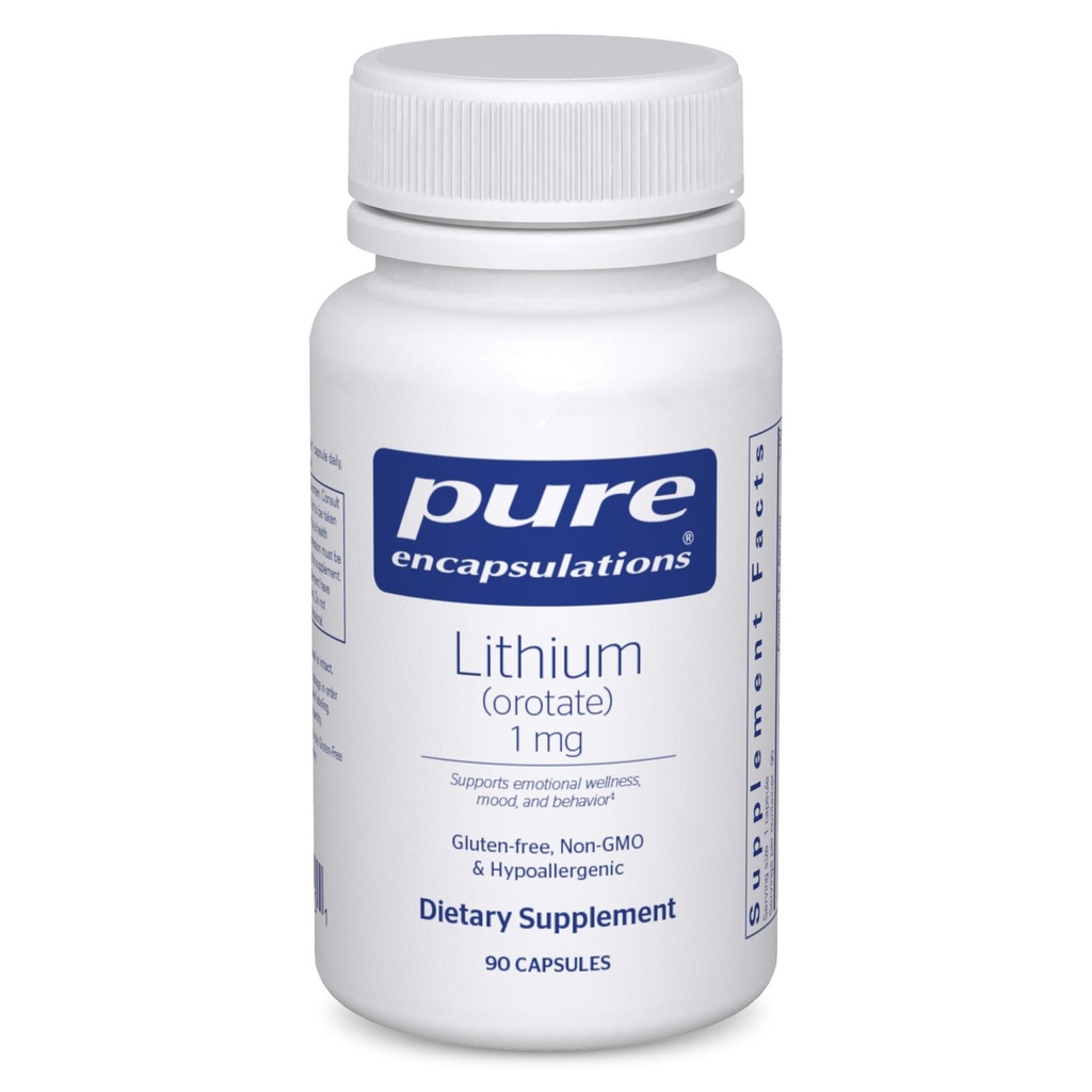 Rene indkapslinger Lithium (Oroter) 1 mg 1 / 12; Support til Calmness and Behavior