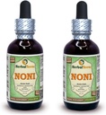 Noni (Morinda Citrofol) Glycerit, Økologisk Tørret Frugt Alkohol- Free Liquid Extract (Brand Name: HerbalTerra, Stolt Made in USA) 2x2 fl.oz (2x60 ml)