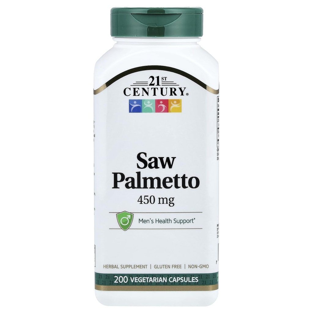 21. århundrede Saw Palmetto, 450 mg, 200 vegetariske kapsler