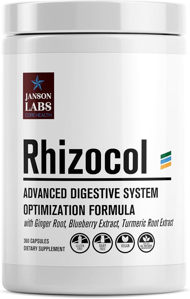 Rhizobol - Crohns og Colitis Supplement Note 124; Inflammatorisk tarmproblemer Resulting fra GI Tract Inflammation Note 124; Understøtter Gut Health - IBD - UC - CD - IBS - Patenteret - Alle naturlige