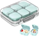 Pill Organizer SOFISO 4 / 6 Grid Free Assembly Travel Medicine Organizer 10 dages Pill Organizer Portable Pill Box Vandtæt Pill sag Daglig Medicin Carry sag for vitaminer, fiskeolier, kosttilskud