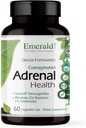 EMERALD LABS Adrenal Health - Stress Relief, Energy Support & Restorative Sleep with Sensoril Ashwagandha, B Vitamins, Rhodiola & More* - Gluten-Free - 60 Vegetable Capsules (30-Day Supply)