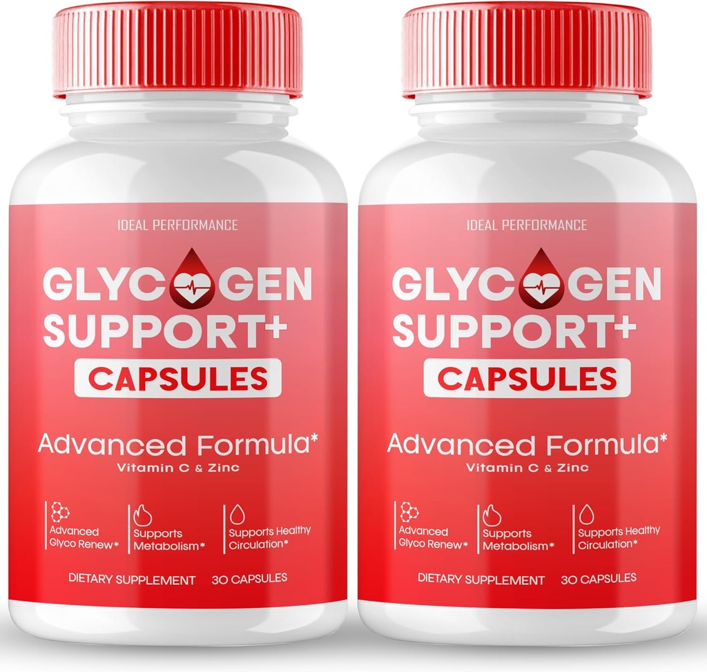Glycogen Support Kapsler, Advanced Formel Support Supplement, Alle naturlige Formel Pills til at opretholde sunde niveauer, Samlet Wellness - Maksimal styrke, Glycogen Support Pills Anmeldelser (2 Pack)