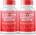 Glycogen Support Kapsler, Advanced Formel Support Supplement, Alle naturlige Formel Pills til at opretholde sunde niveauer, Samlet Wellness - Maksimal styrke, Glycogen Support Pills Anmeldelser (2 Pack)