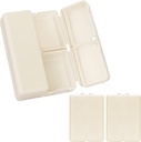 FYY Daily Pill Organizer,2 Pcs 7 Compartments Portable Pill Case Travel Pill Organizer,[Folding Design] Pill Box for Purse Pocket to Hold Vitamins,Cod Liver Oil,Supplements and Medication-White