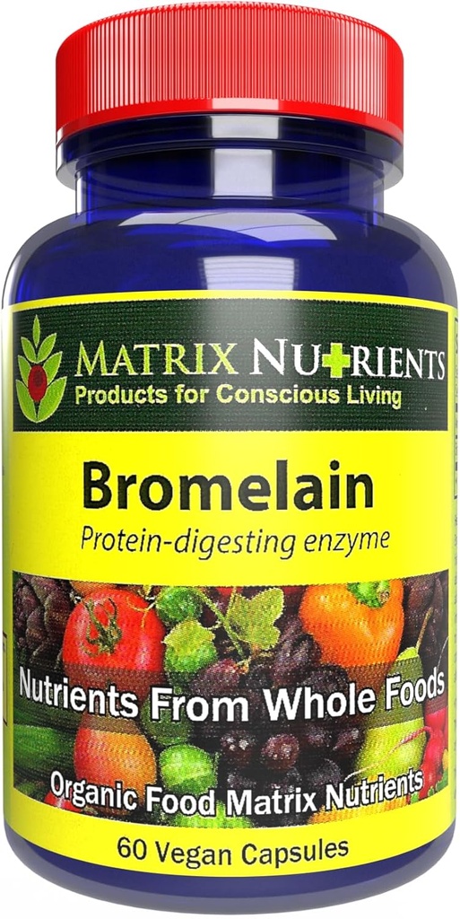 BROMELAIN - Højt potent, 100% organisk, protein- digitaliseringsenzym! Forbedre fordøjelsen - Veganske kapsler (60ct)
