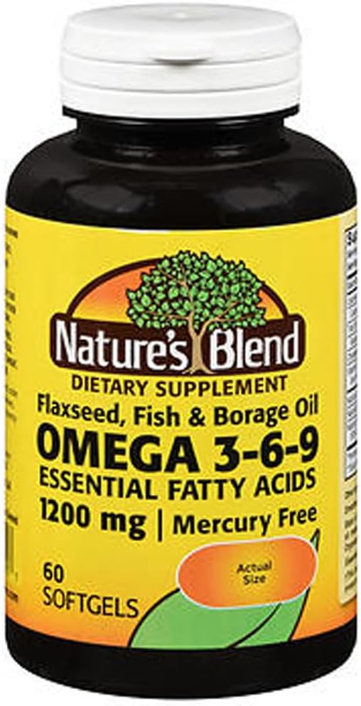 Nature 's Blend Omega- 3- 6- 9 1200mg Softgels 60 Ct