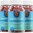 NYUM Nutrition ™ Organic KSM- 66 Ashwagandha Gummies, 3- Pack, Blandede Wild Berries