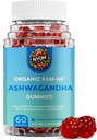 NYUM Nutrition ™ Organic KSM- 66 Ashwagandha Gummies, 3- Pack, Blandede Wild Berries