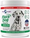 Vital Planet - Flora hund probiotisk pulver supplement med 20 Millioner kulturer og 10 Proteser, Høj Potency Immun og fordøjelsesstøtte Probiotika til hunde, 7.84 oz., 222 Bedste, 60 Servering
