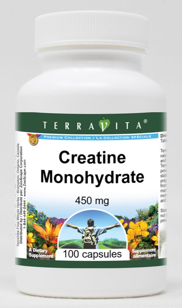 Creatinmonohydrat - 450 mg (100 kapsler, ZIN: 510887)