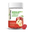 Nature 's Key Apple Cider Vinegar Gummies 120 Count ACV Gummy med folsyre vitamin B6 B12 Beetroot & Pomegranat - Vegan, Non- GMO & Gluten- fri