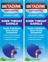 Betadine Sore Throat Relief Gargle, Mint Flavor, Hurtig virkende antiseptisk, Povidon- Jod 0, 5%, 8 oz (pakning med 2)