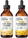 Wild & Organic Uric Acid Cleanse Tinktur 4 fl oz & Turmerisk Tinktur 4 fl oz