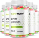 (5 Pack) Super Health Hamp Gummies - Official Formel - Super Health Gummies Extra Strength med 25mg Per Gummy og 1500mg per flaske, Assorterede Arme Gummies Maksimal Styrke Ny 2023 (300 Gummies)