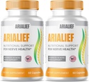 (2 Pack) Arialief Sciatica Support Kapsler, Arialief Advanced Formel Sciatica Relief Supplement, Nerve Relief Supplement, Ekstra Styrke Sciatic Nerve Lindrende Formel Kapsler (120 Kapsler)